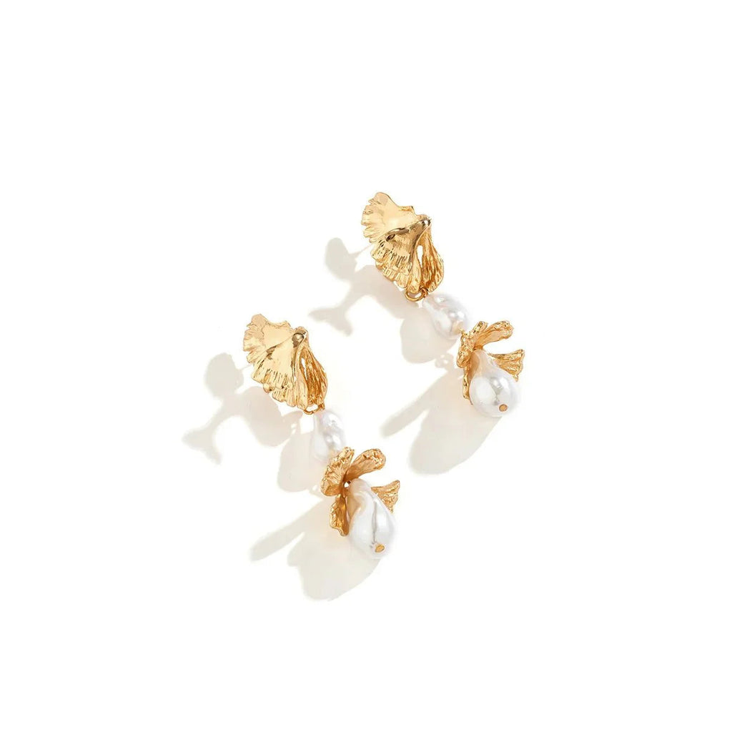 Floral Pearl Blooming Earrings