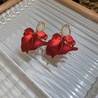 Floral Rose Petal Earrings