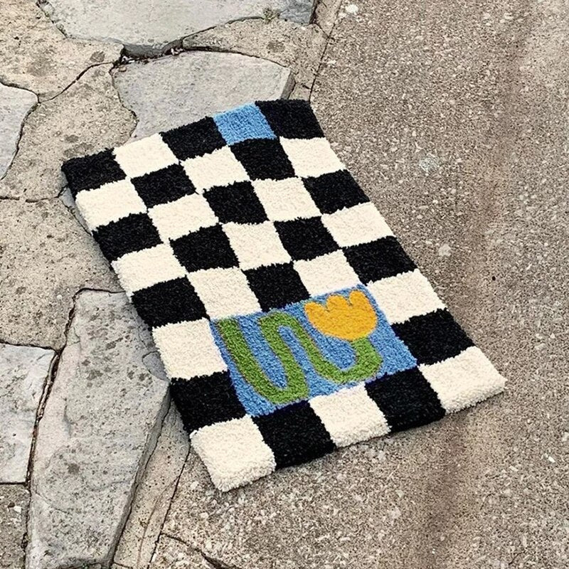 Fluffy Chessboard Carpet