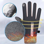 Waterproof finger touchscreen gloves, non-slip and cold-resistant