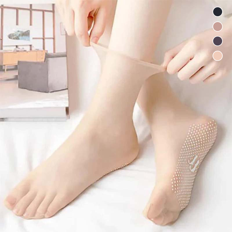 Spring Summer Invisible Non-Slip Crystal Silk Socks