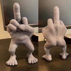 Middle finger figure with legs
