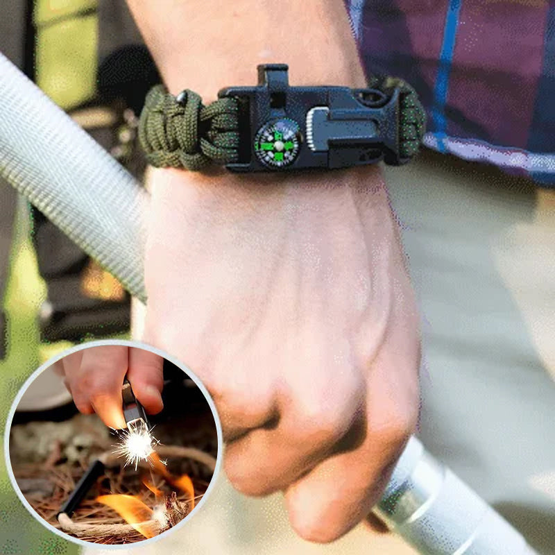 Multi-Functional Survival Paracord Bracelet