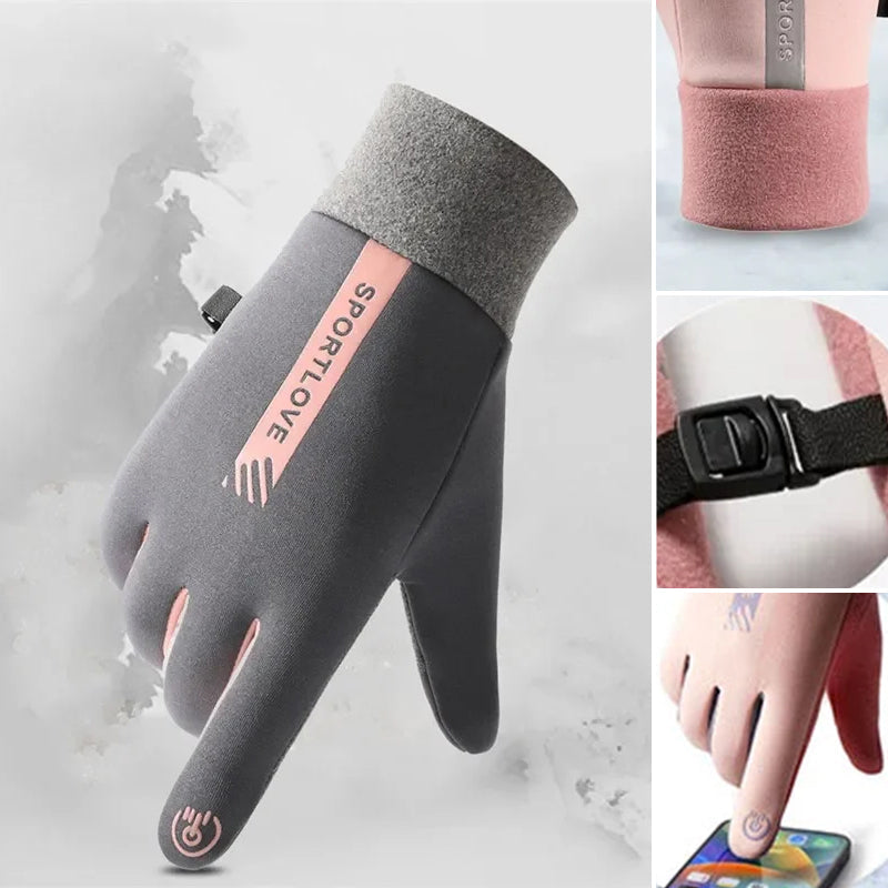 Waterproof finger touchscreen gloves, non-slip and cold-resistant