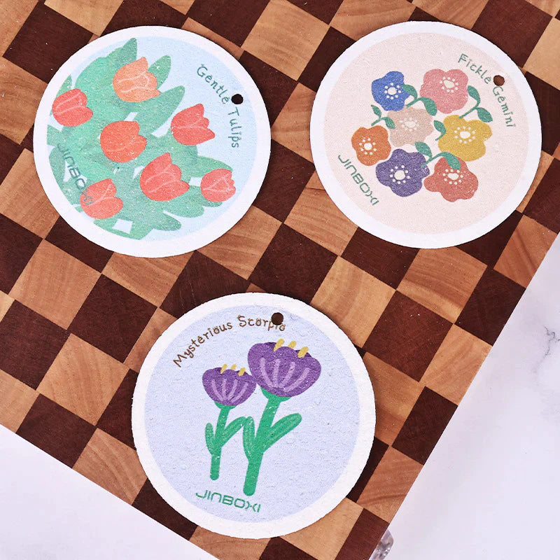 Kitchen flower print wood pulp cotton cloth