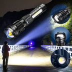 Long-distance white laser ultra-bright flashlight