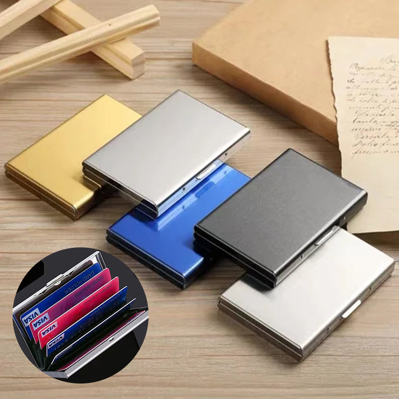 Ultral thin card case with theft and demagnetization protection