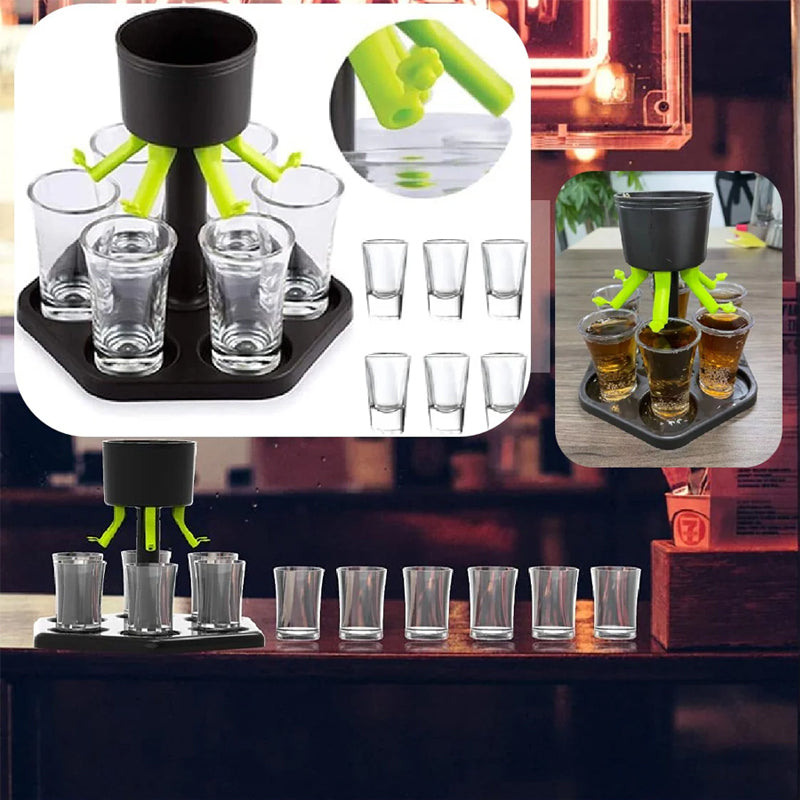 Shot glass dispenser and holder