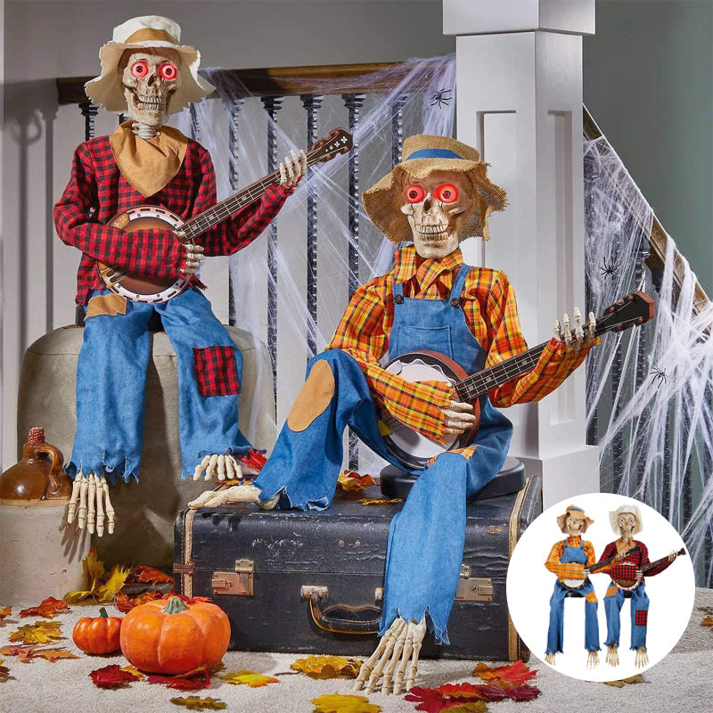 Funny Animated Duel Banjo Skeletons