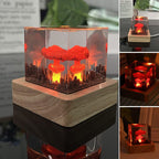 Resin lamp with explosive bombs