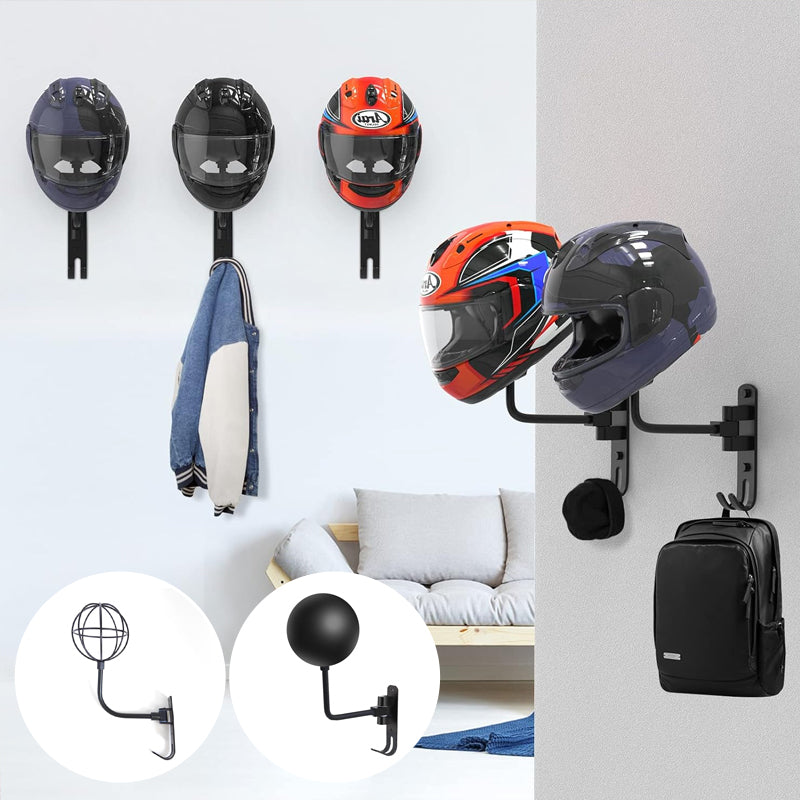Motorcycle helmet holder