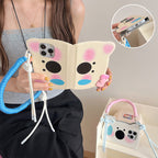 Insta-Style Cartoon Westie Flip-Phone Case