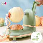 Hand-operated apple peeler
