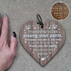 Friendship Wood Pendant Christmas Tree Decor (3 Pieces)