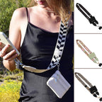Phone strap with zipper pocket