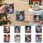3D Christmas Snowman Mug
