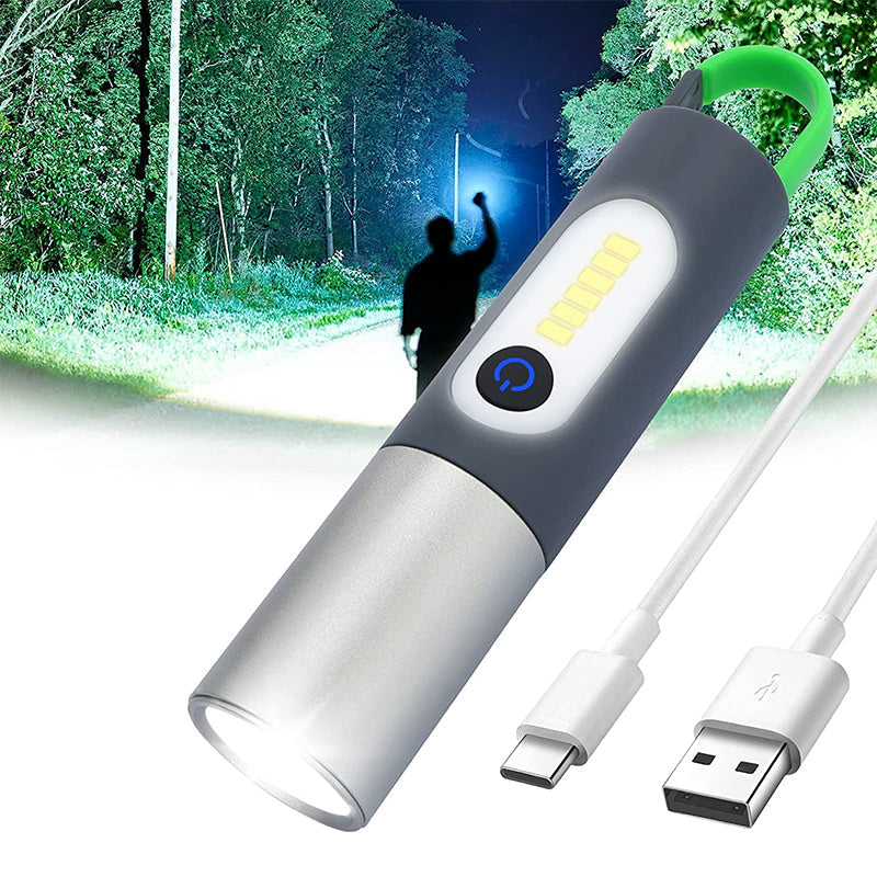 Rechargeable LED Flashlight with 750-Lumen Output and 200 m Range