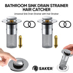Sink drain strainer hair catcher