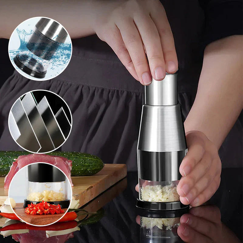 Multifunctional Garlic And Vegetable Chopper – Stainless Steel Cutter For Fast Chopping