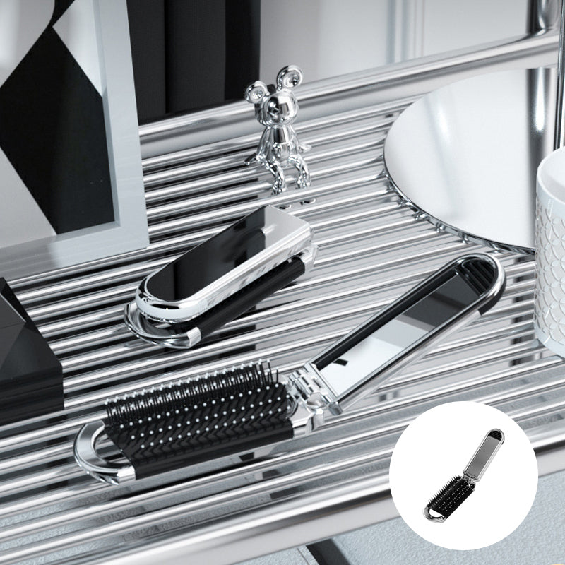 MirrorFlex Travel Mirror Hair Brush | Foldable & Compact | Practical Styling on the Go