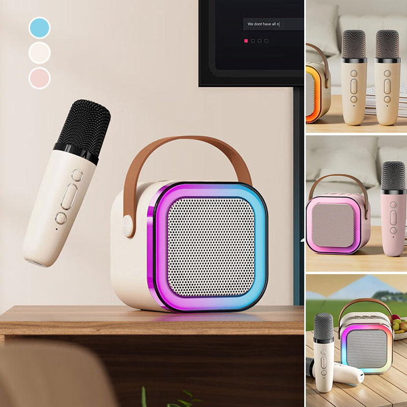 Mini Karaoke machine for children with wireless microphones