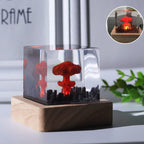 Resin lamp with explosive bombs