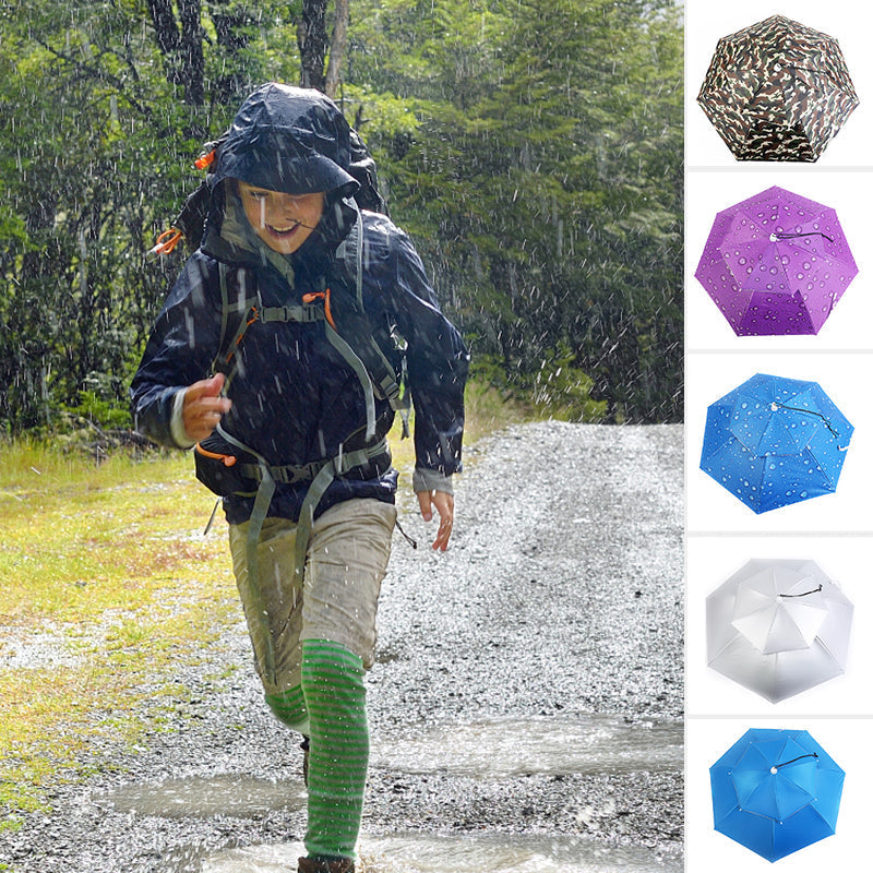 Outdoor Double-Layer Rain Umbrella Hat