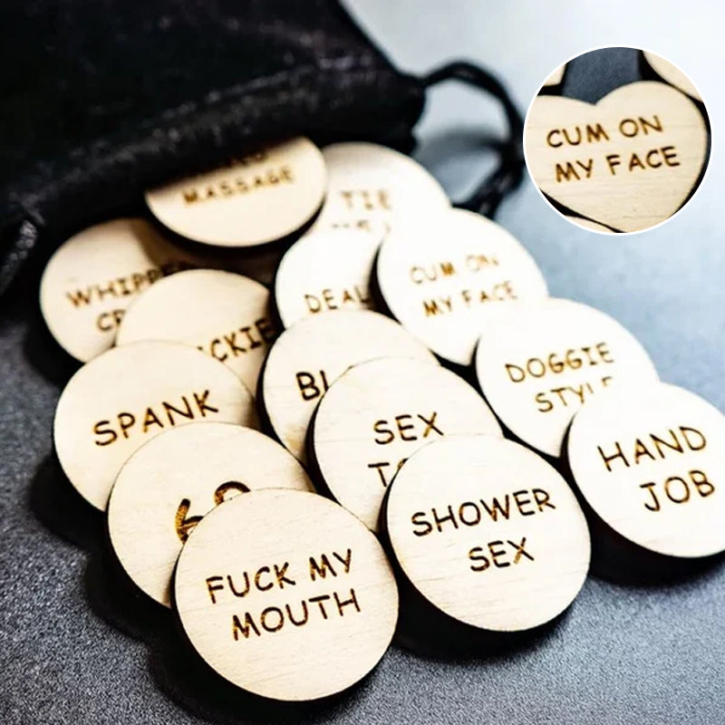 Wooden Cards Heart Round