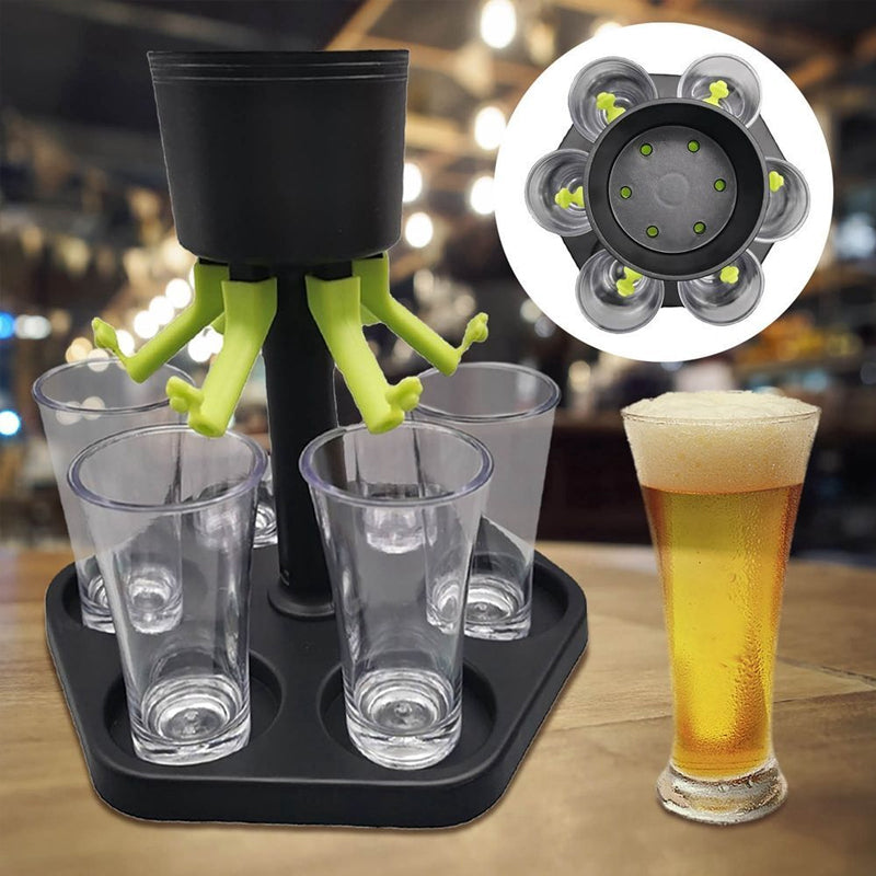 Shot glass dispenser and holder