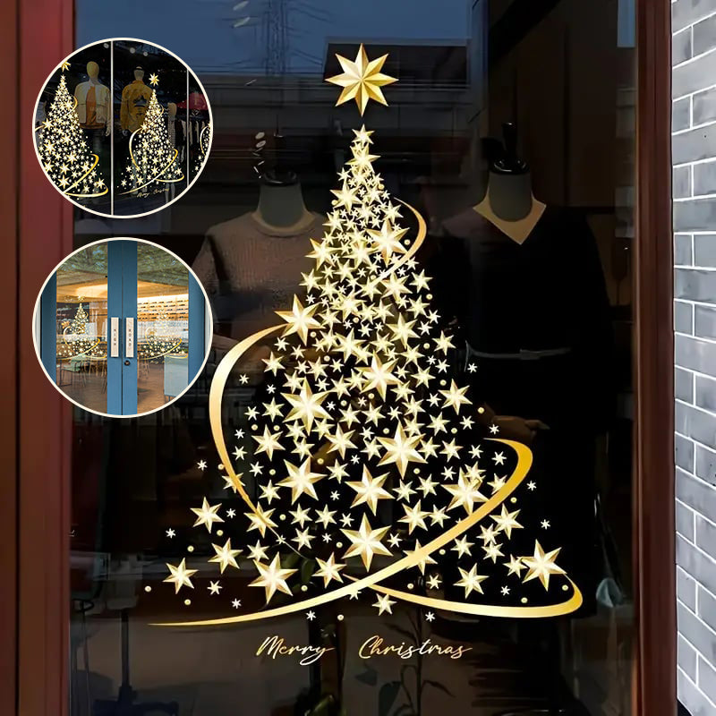 Christmas tree window sticker