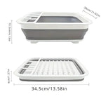 Foldable Dish Rack Kitchen Storage and Drain Tray for Tableware