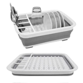 Foldable Dish Rack Kitchen Storage and Drain Tray for Tableware