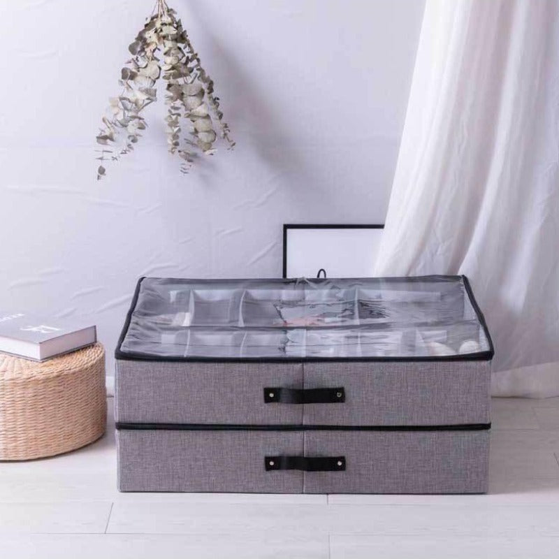Foldable Shoe Box Organizer and Shoe Storage