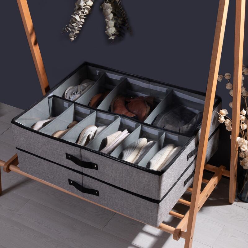 Foldable Shoe Box Organizer and Shoe Storage