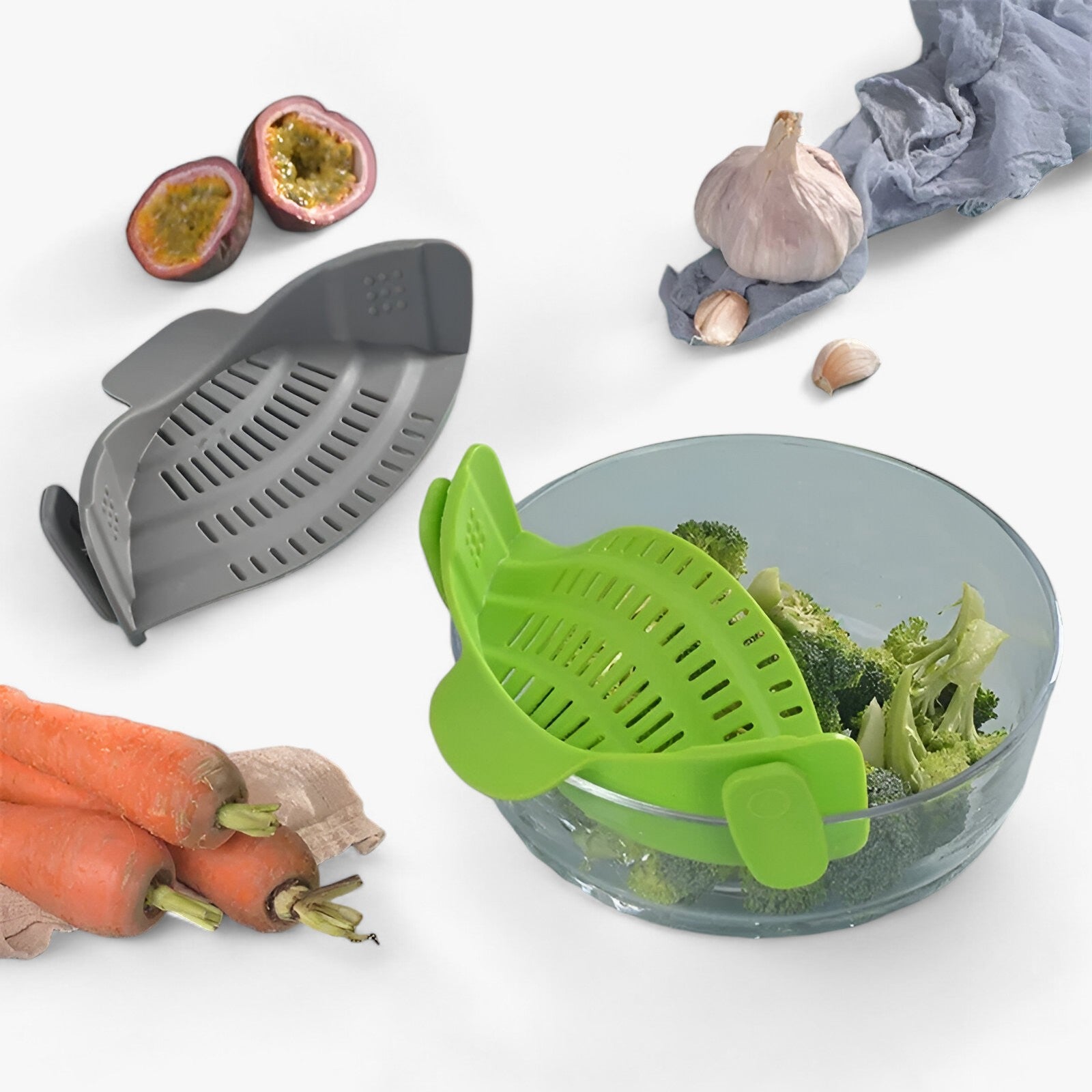 Foldable Silicone Kitchen Strainer – FlexiStrain
