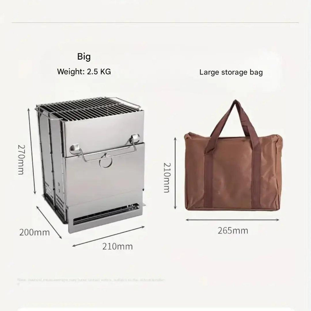 Foldable Stainless Steel Wood Stove - TrailFlame