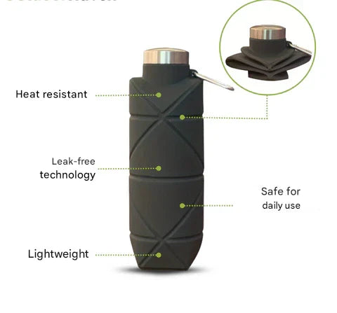 Foldable Water Bottle 750 ML - AquaFold