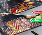 Folding Grill Basket with Wooden Handle Outdoor Camping BBQ Rack