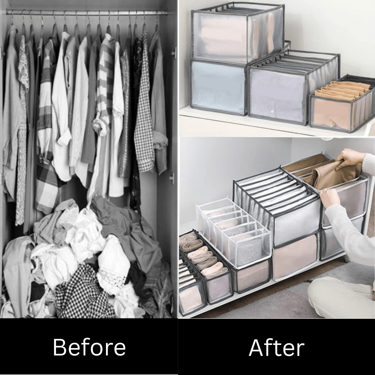 FOLDSPACE – Closet Organizer Set for Neat and Wrinkle-Free Storage