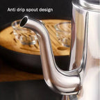 Food-Grade Stainless Steel Tea Kettle Long Mouth Teapot with Strainer