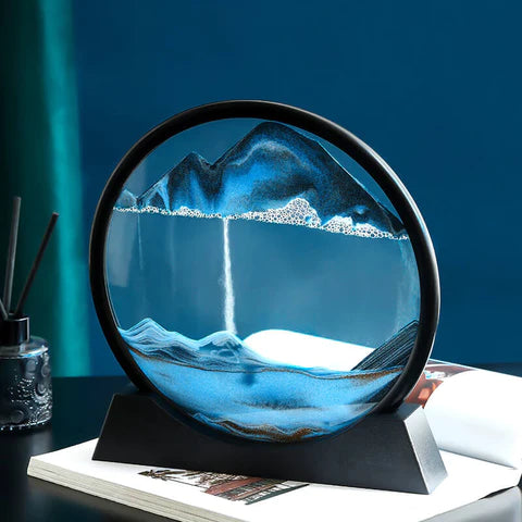 Royaleva Moving Sand Art Sculpture - LED Calming Desk Decoration