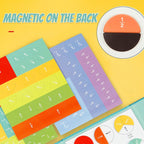 FracLuxe Magnetic Fraction Disc Set | Hands-on math learning tool for fractions and decimals