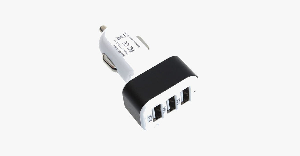 Universal 3-Port USB Car Charger – Easily charge multiple devices in your car!
