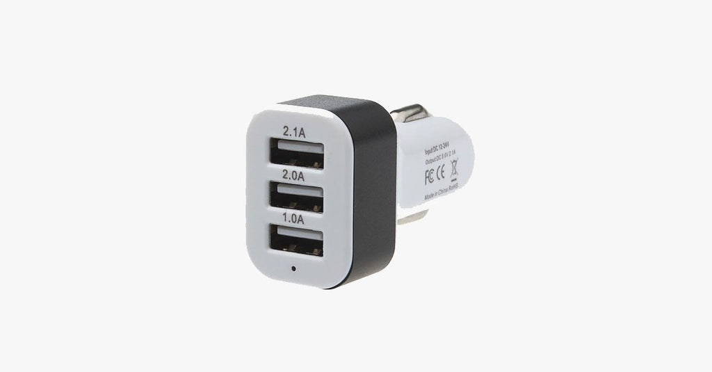 Universal 3-Port USB Car Charger – Easily charge multiple devices in your car!