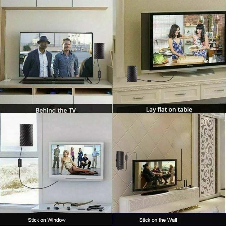 4K Indoor TV Aerial | 600-Mile Range, Easy Plug & Play Installation for Unlimited Free HD Channels
