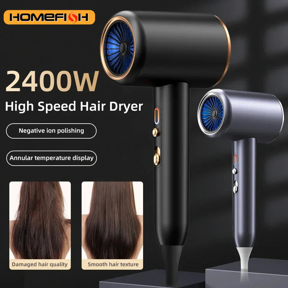 High-performance hair dryer 2400W with cold and warm air function - Ion technology