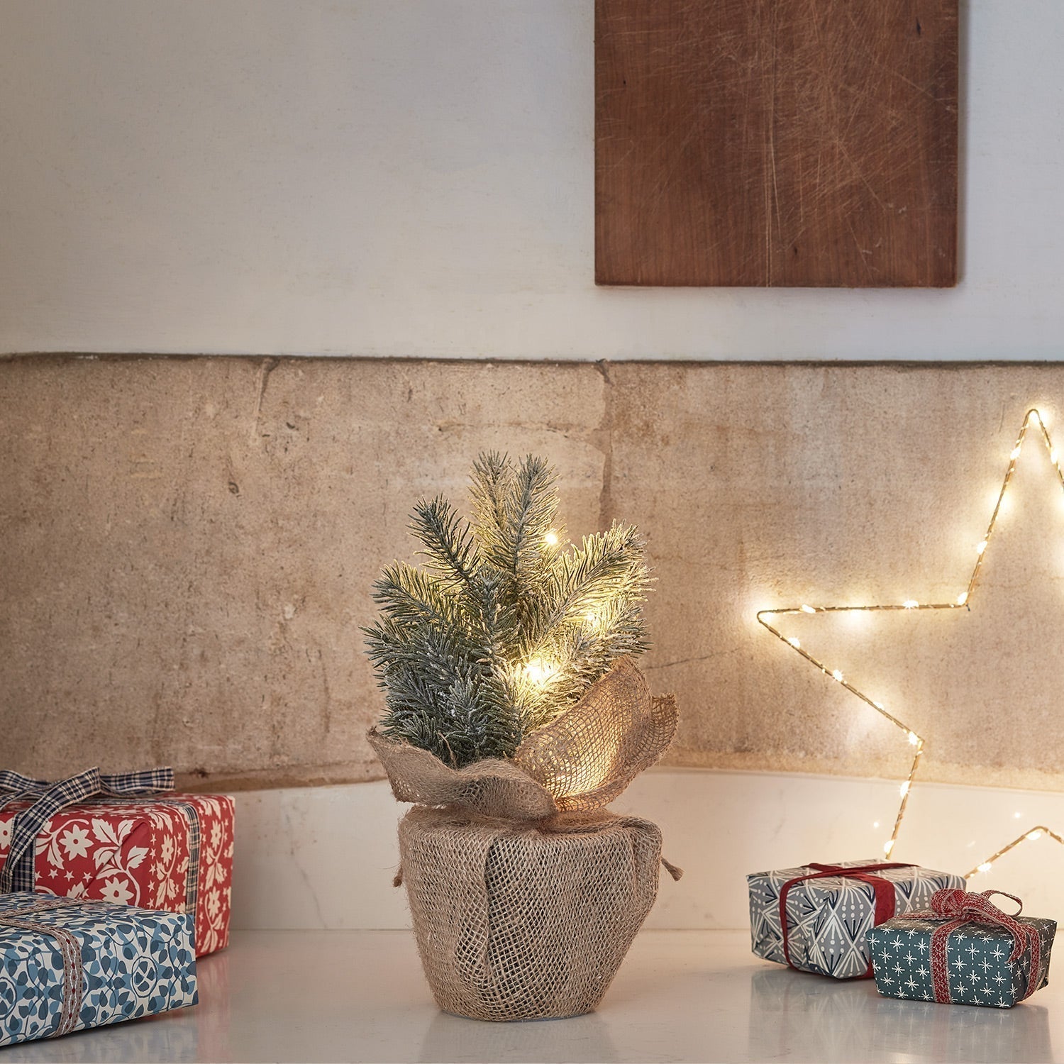 Christmas Decorations Mini Frosted Tree Lights
