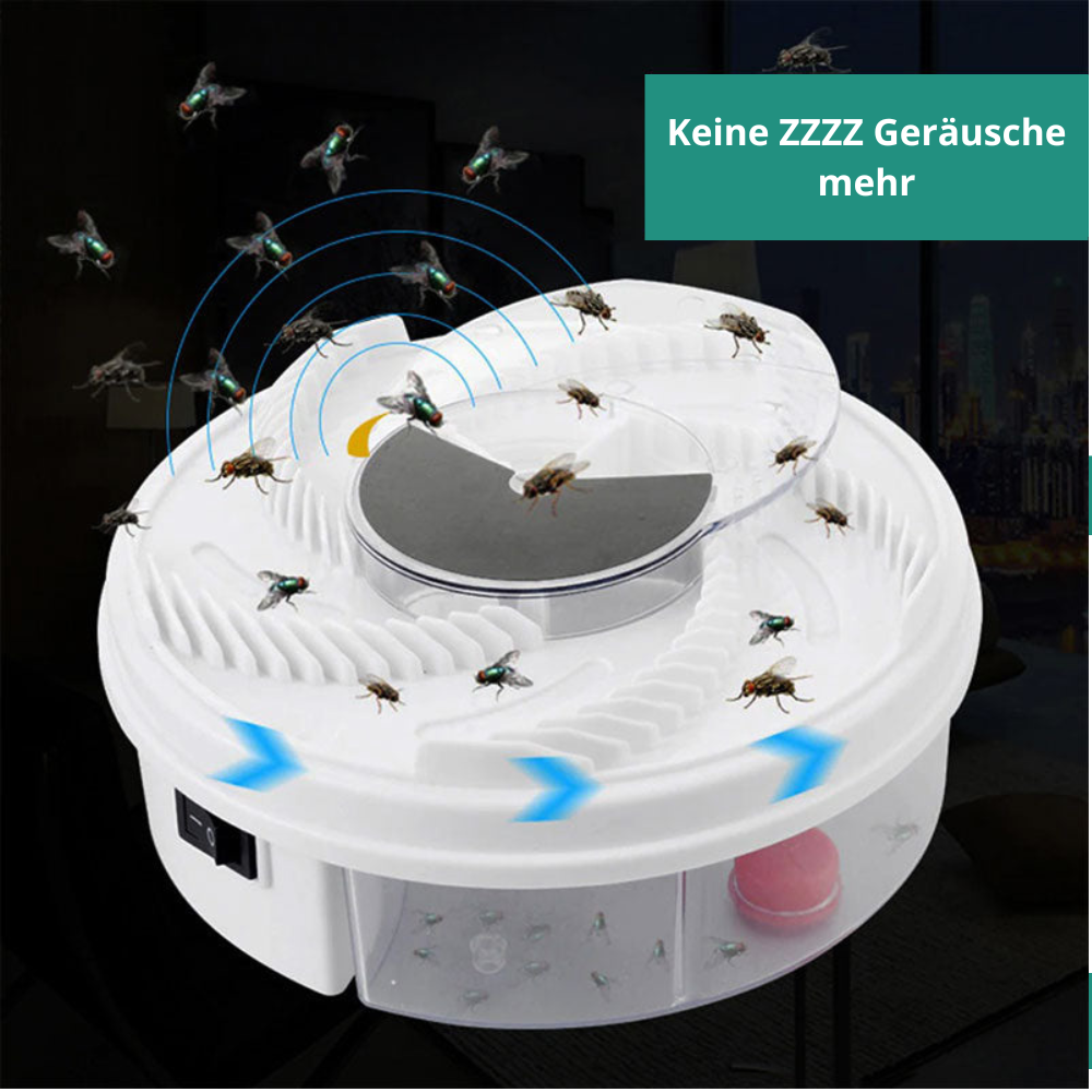 InsektoSilent Fly Trap with Rotation & Bait Chambers | Quiet & Eco-Friendly | For Indoor & Outdoor