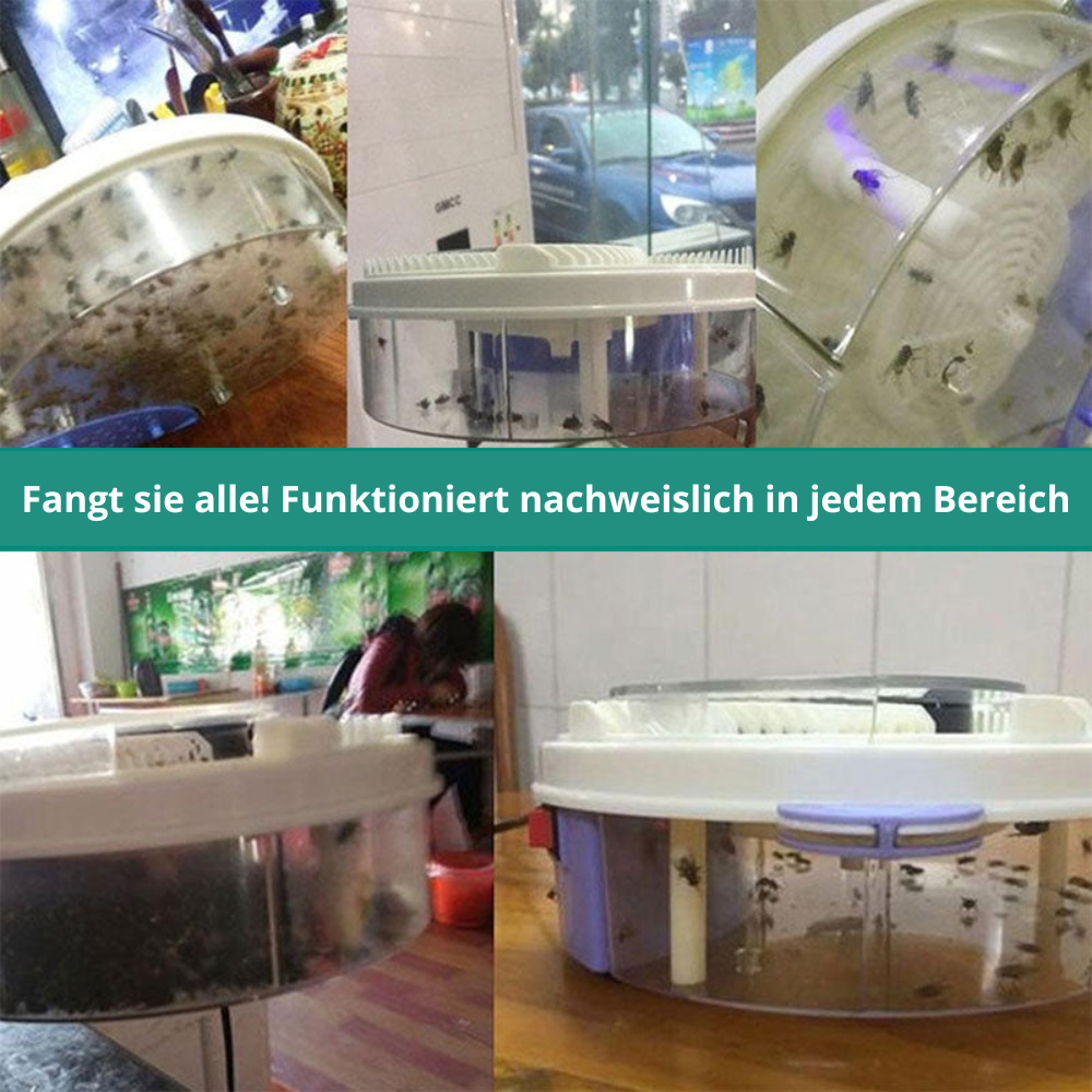 InsektoSilent Fly Trap with Rotation & Bait Chambers | Quiet & Eco-Friendly | For Indoor & Outdoor