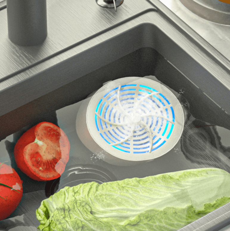 Battery-powered food cleaning agent Effective removal of pesticides and bacteria